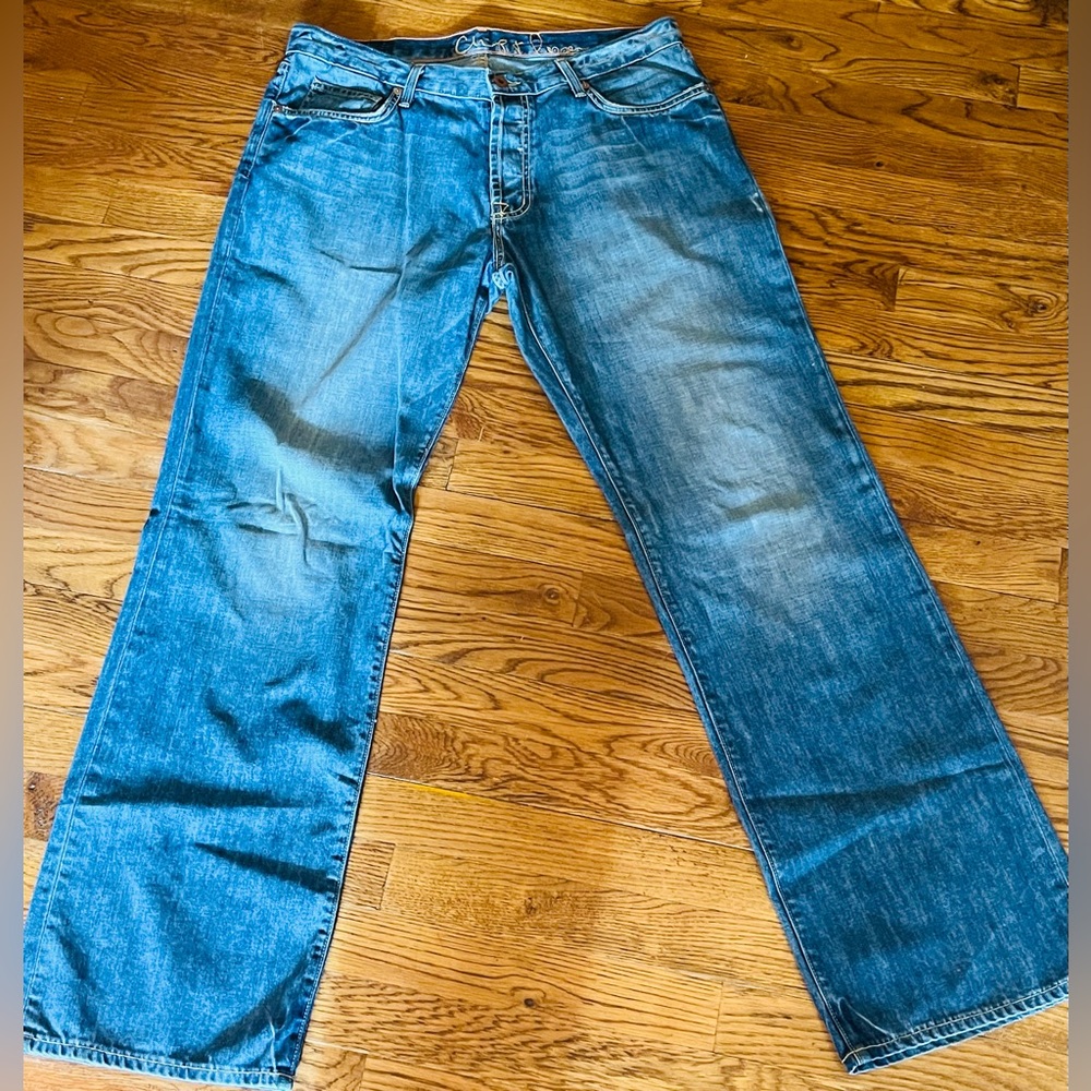 Chip & Pepper Jeans Men’s Blue Denim Wide Leg Made is USA Big Pickle, size 33